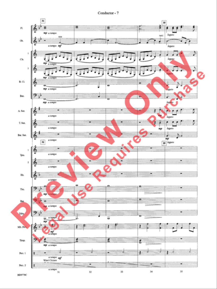 Cantique de Noel (O Holy Night) Concert Band scores gallery preview page 9