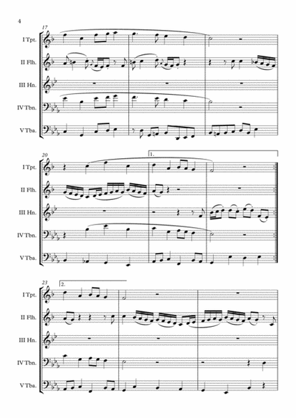 "Wachet auf, ruft uns die Stimme BWV 645" (Brass Quintet) arr. Adrian Wagner image number null