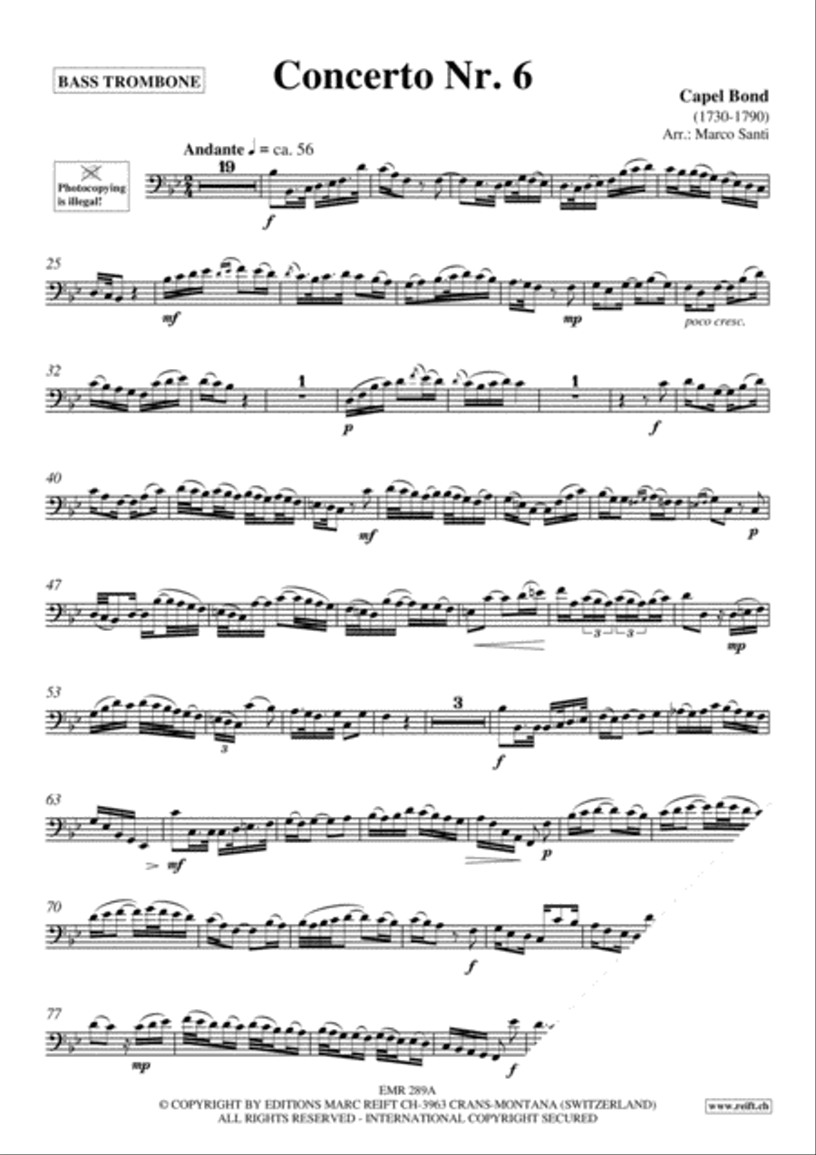 Concerto No. 6 Trombone scores gallery preview page 3