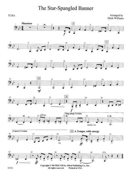 The Star Spangled Banner: Tuba