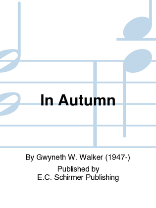 Book cover for Songs for Women's Voices: 5. In Autumn (Choral Score)