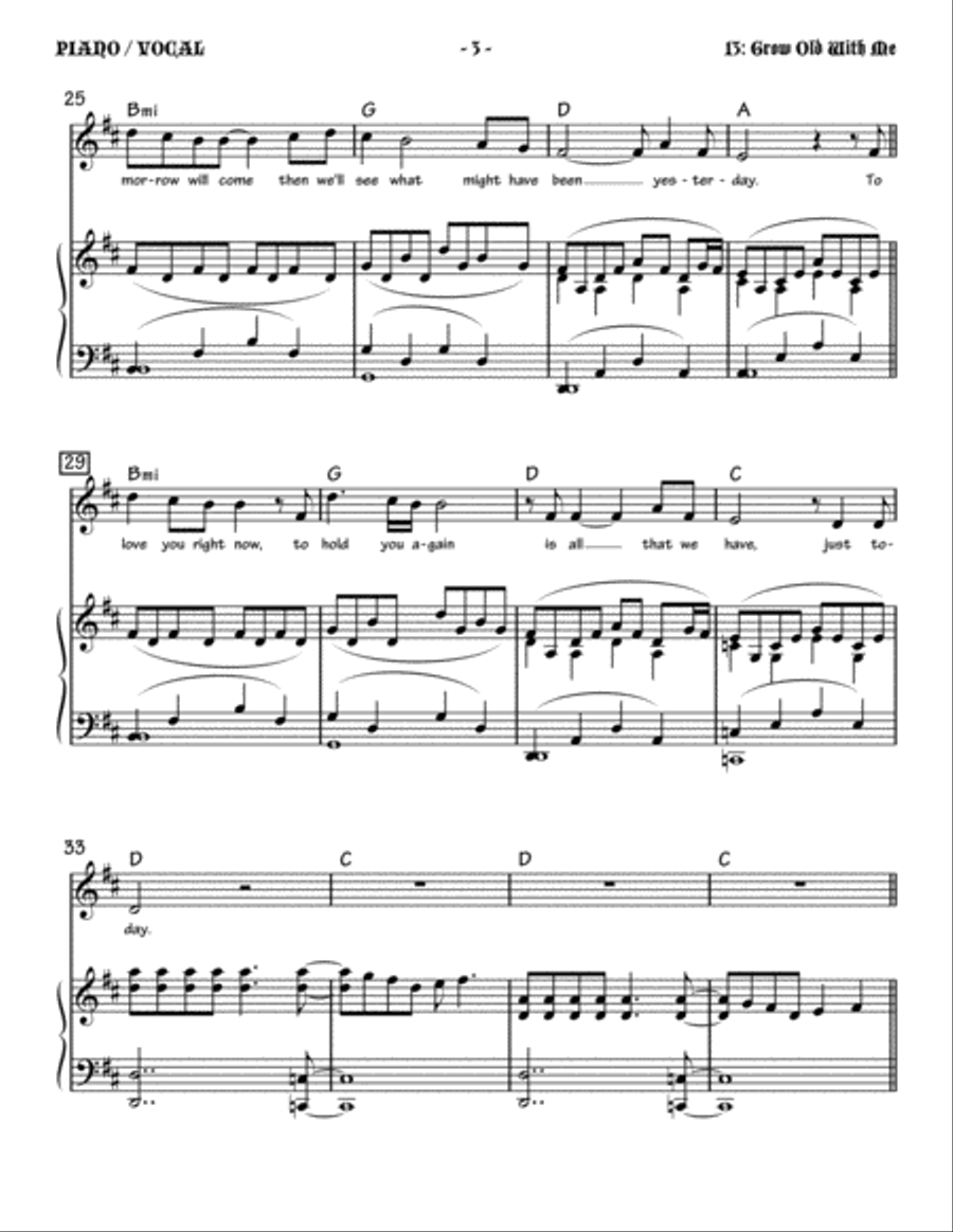 Grow Old with Me Small Ensemble scores gallery preview page 3