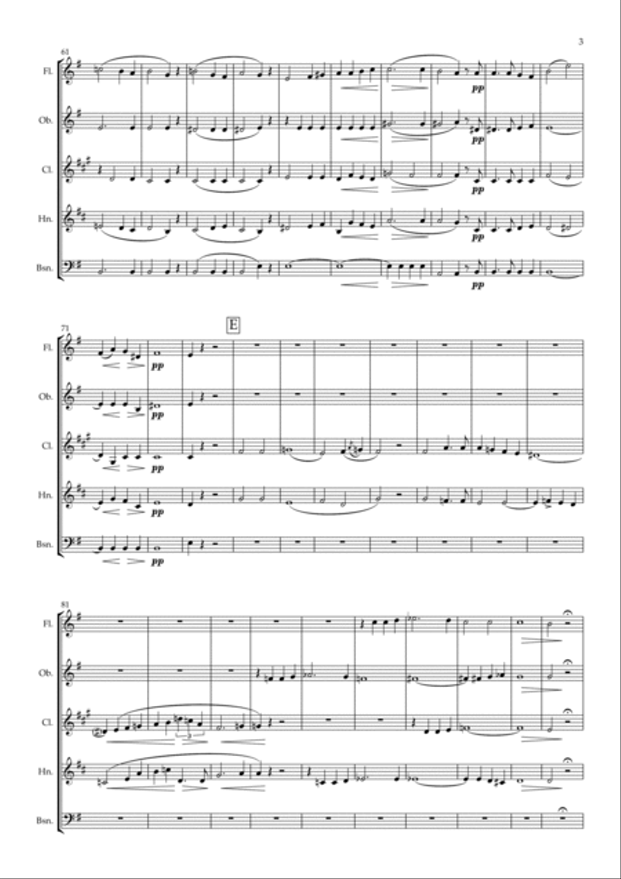 Pater Noster arranged for Wind Quintet Woodwind Quintet scores gallery preview page 5