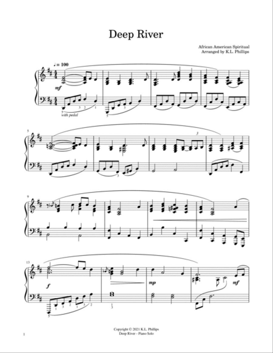Three African American Spirituals - Piano Solos Piano Solo scores gallery preview page 4