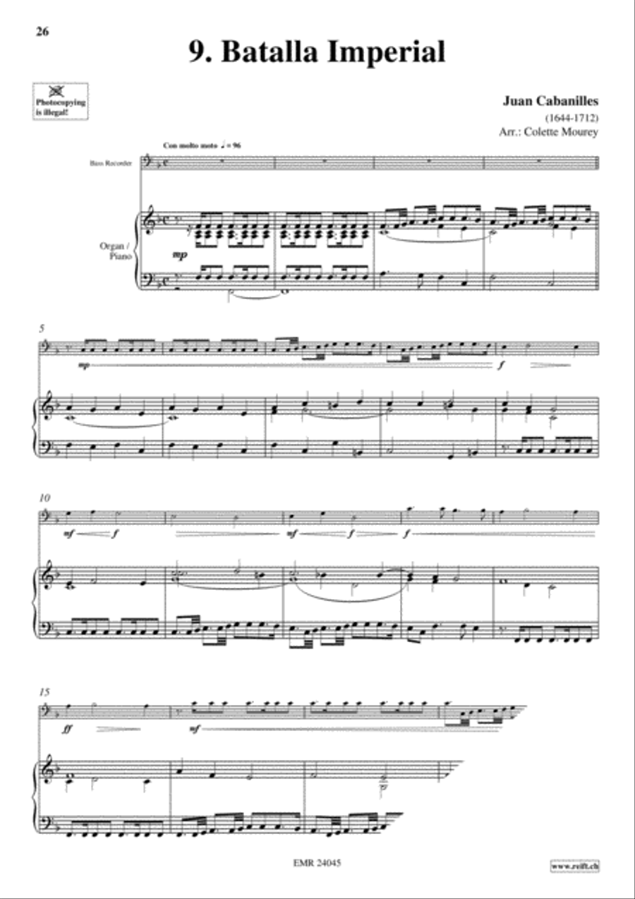 40 Greatest Baroque Hits Volume 1 Bass Recorder scores gallery preview page 11