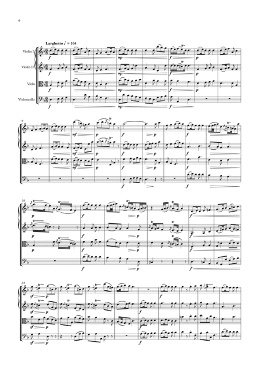 Concerto grosso in F major op. 6 no. 9 String Quartet scores gallery preview page 6