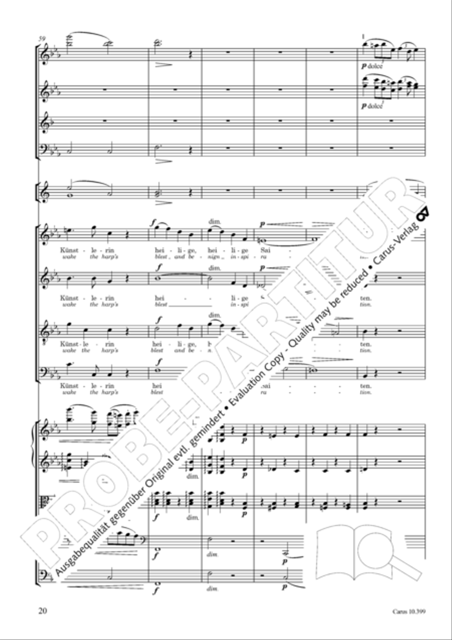 Schicksalslied, Op. 54 4-Part scores gallery preview page 21