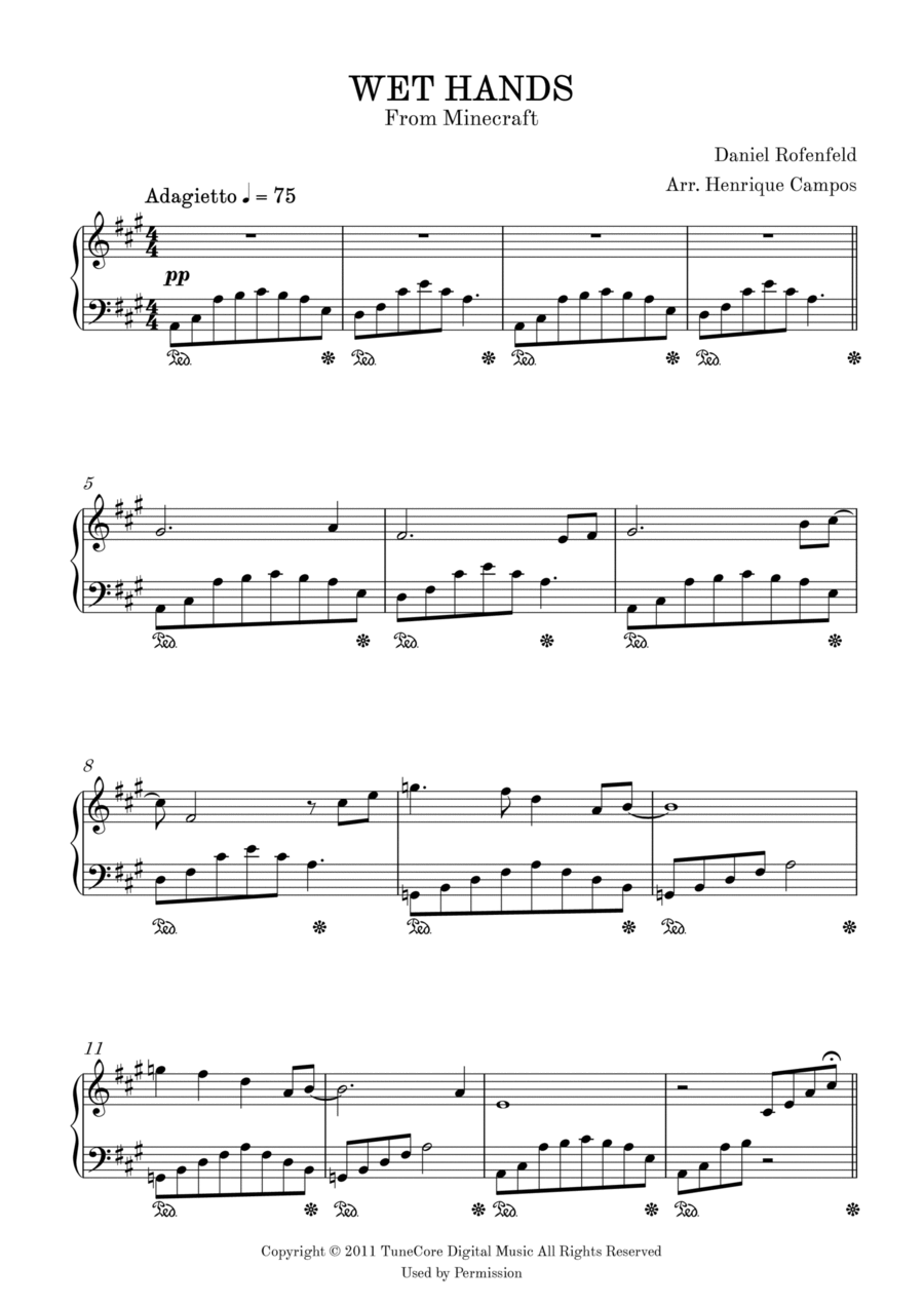 Wet hands c418 piano discount