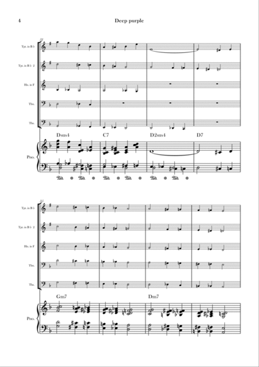 Deep Purple Brass Quintet scores gallery preview page 4
