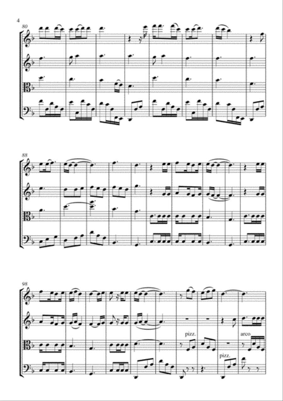 Nothing Else Matters String Quartet scores gallery preview page 4