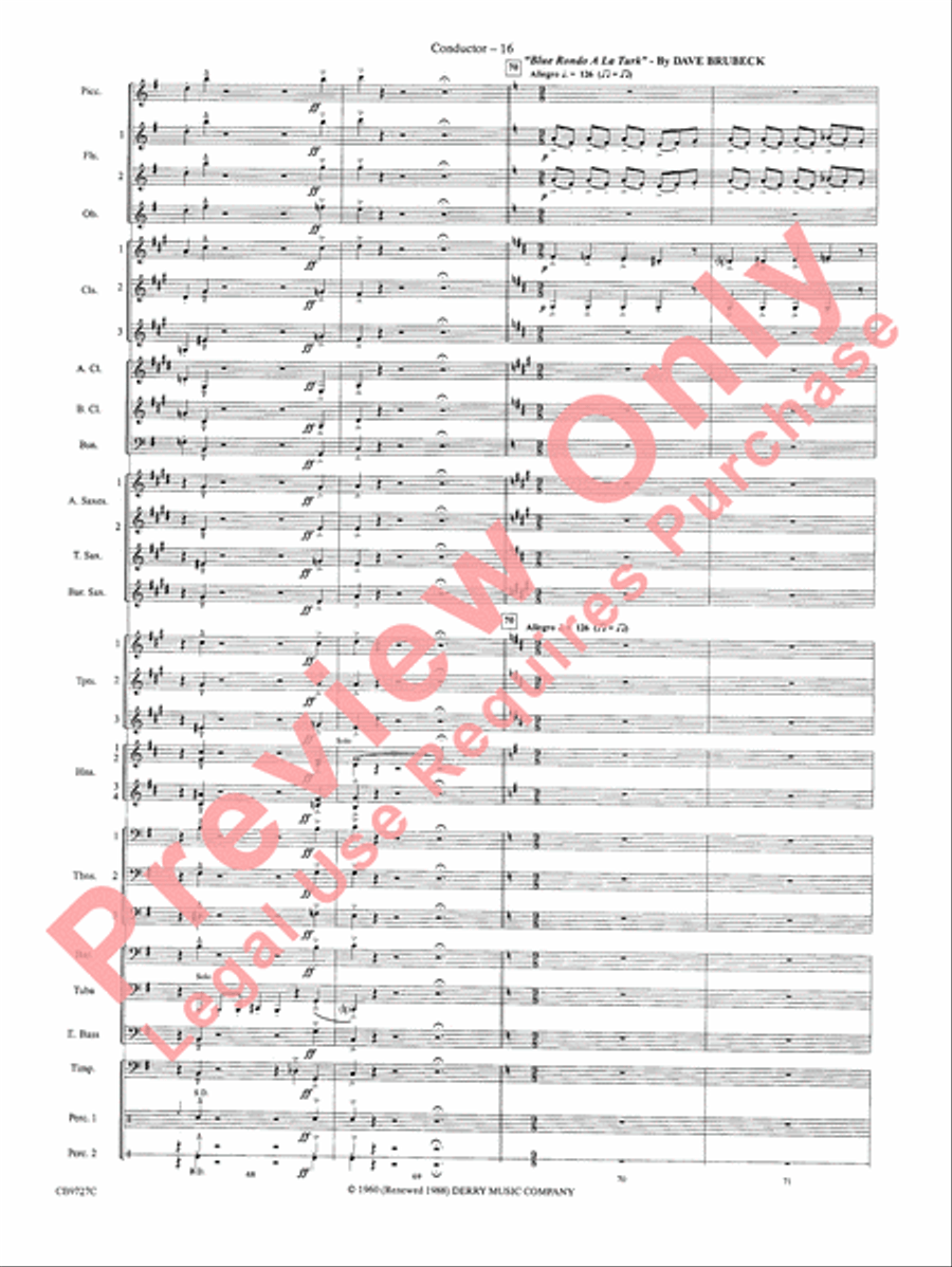 Dave Brubeck: It's About Time Concert Band scores gallery preview page 19