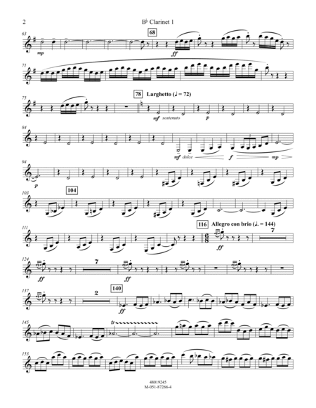 Variations on A Korean Folk Song - 1st Bb Clarinet