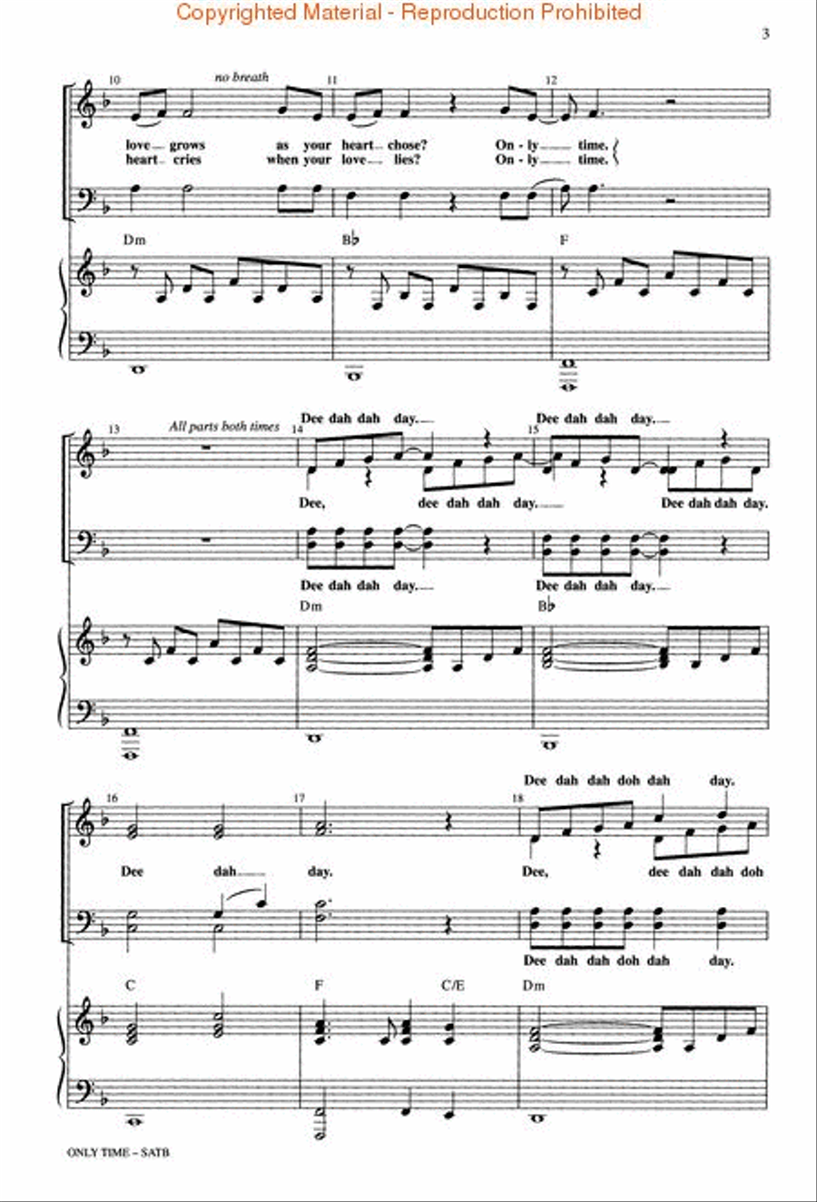 Only Time 4-Part scores gallery preview page 3