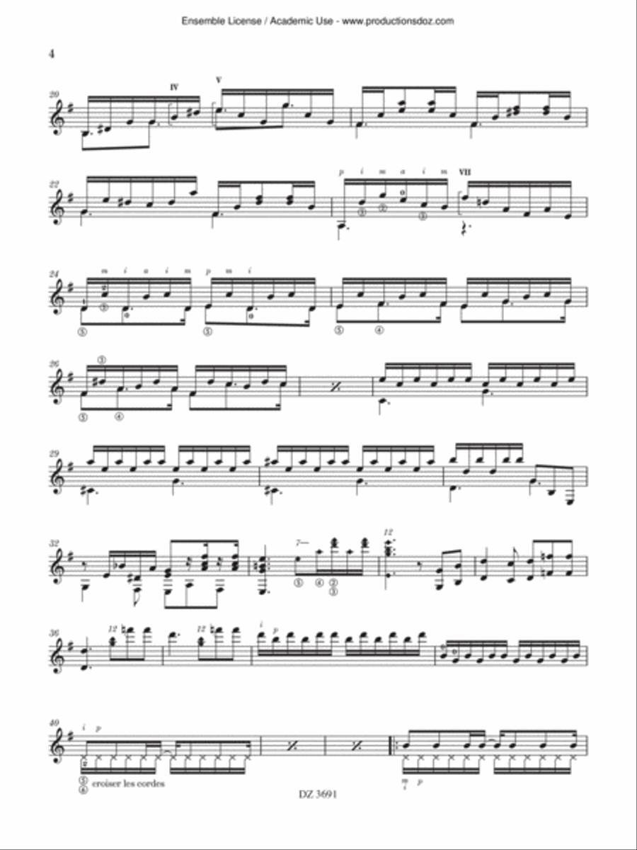 Amossologie / La balancelle Classical Guitar scores gallery preview page 4