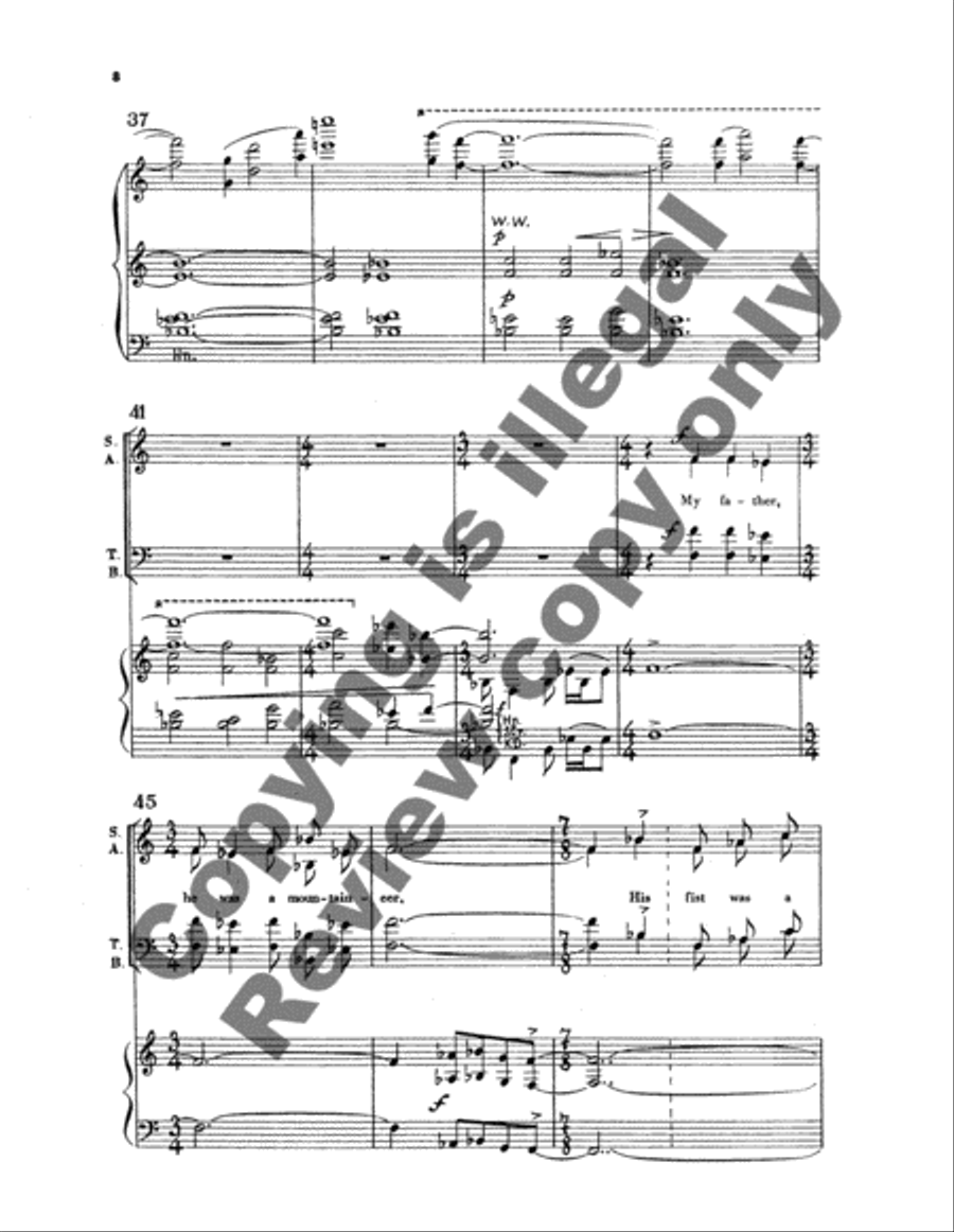 The Ballad of William Sycamore 4-Part scores gallery preview page 5
