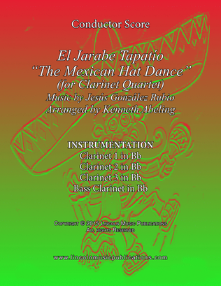 Book cover for El Jarabe Tapatío - “Mexican Hat Dance” (for Clarinet Quartet)