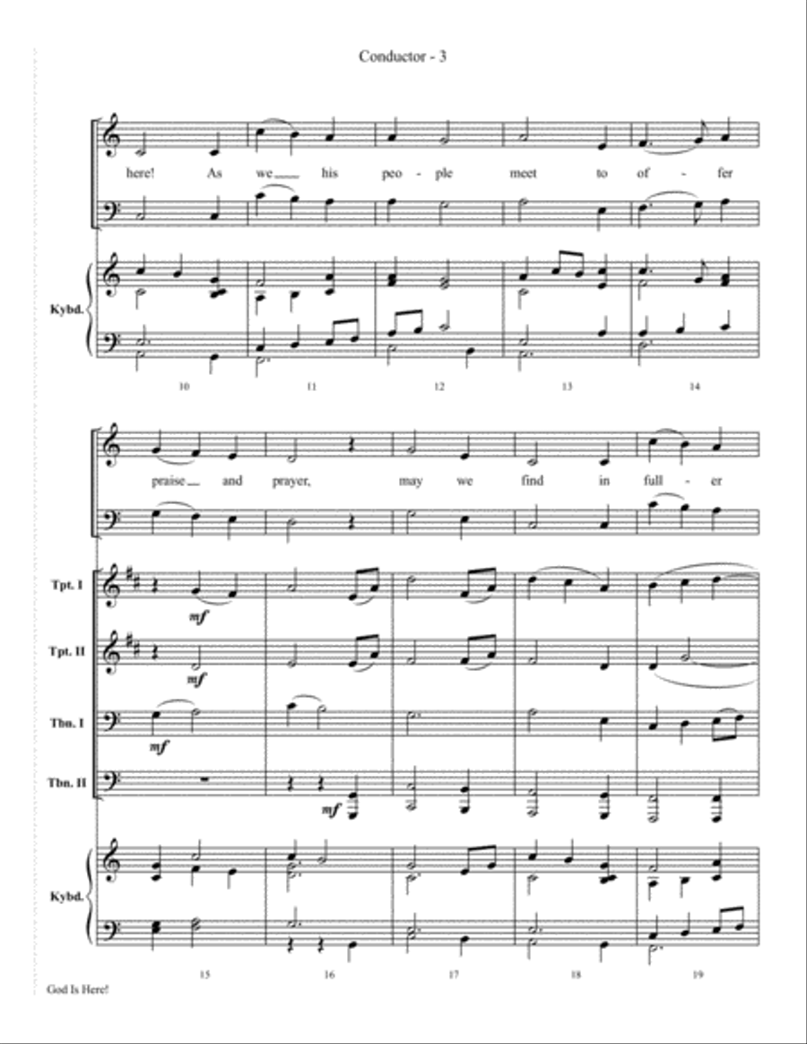 God Is Here 4-Part scores gallery preview page 5