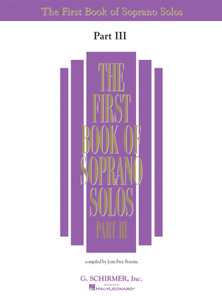 Book cover for First Book of Soprano Solos – Part III