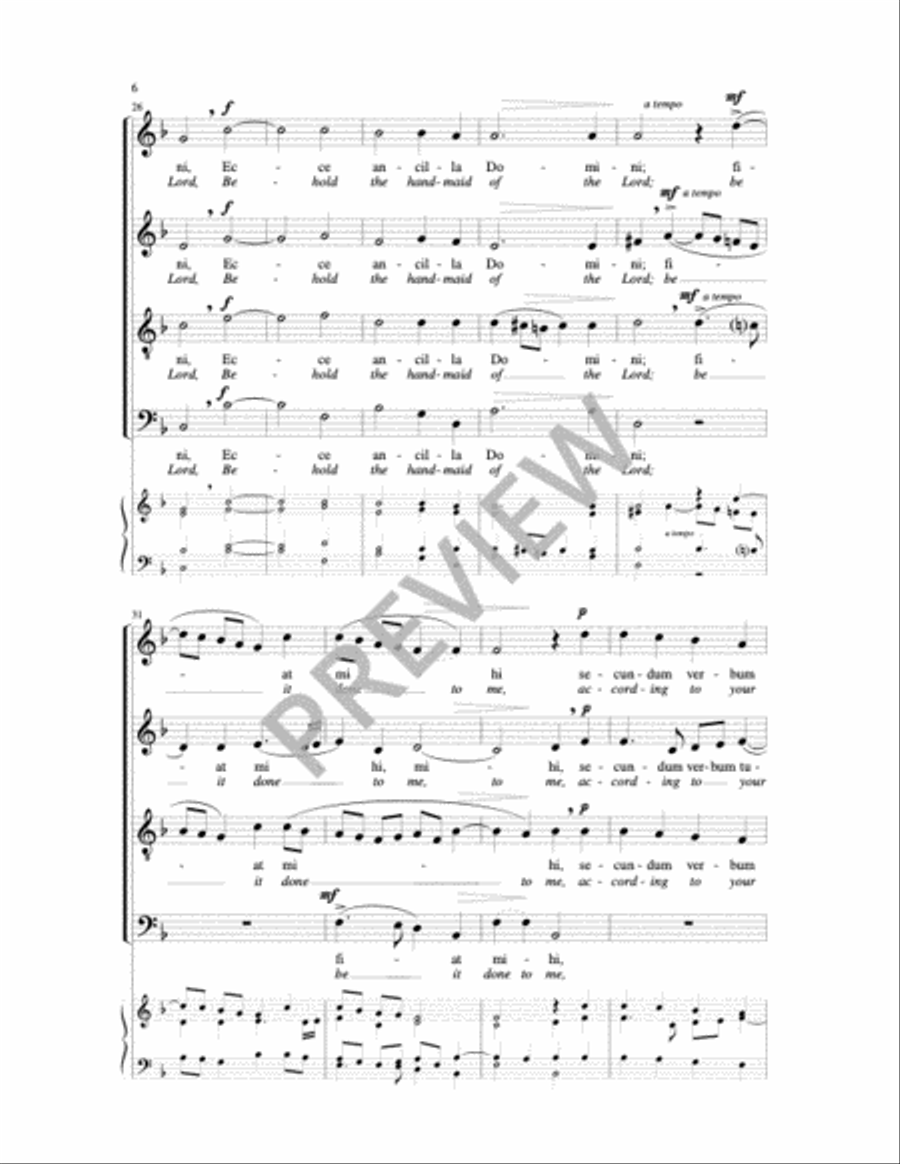 Dixit Maria ad Angelum 4-Part scores gallery preview page 13