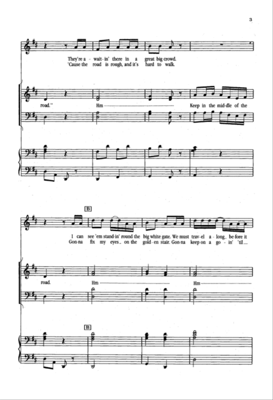 Keep In The Middle Of The Road 4-Part scores gallery preview page 2