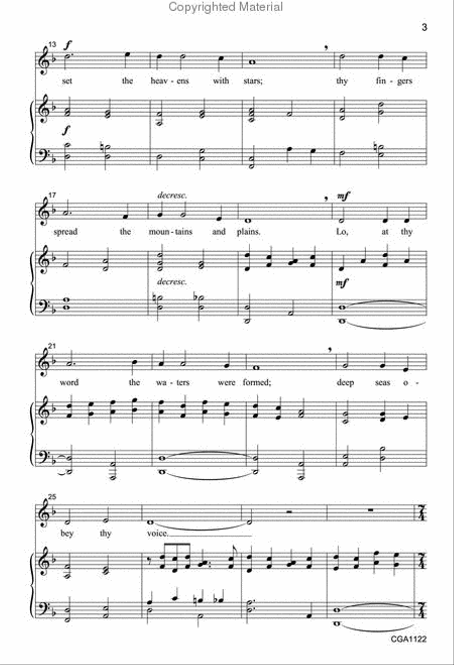 Many and Great, O God 2-Part scores gallery preview page 3