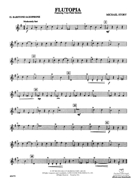 Flutopia (featuring your Flute Section): E-flat Baritone Saxophone