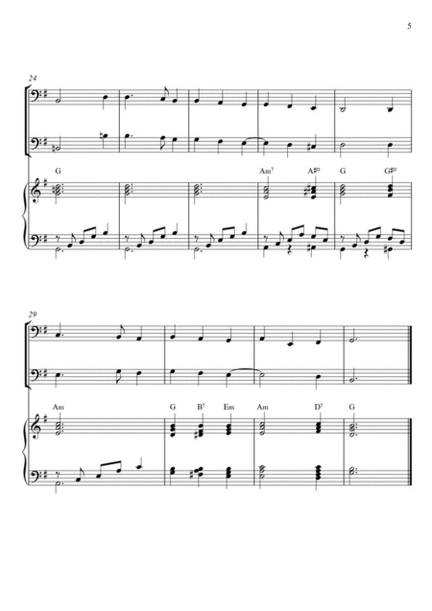 Traditional - Away in A Manger (Trio Piano, Bassoon and Trombone) with chords image number null