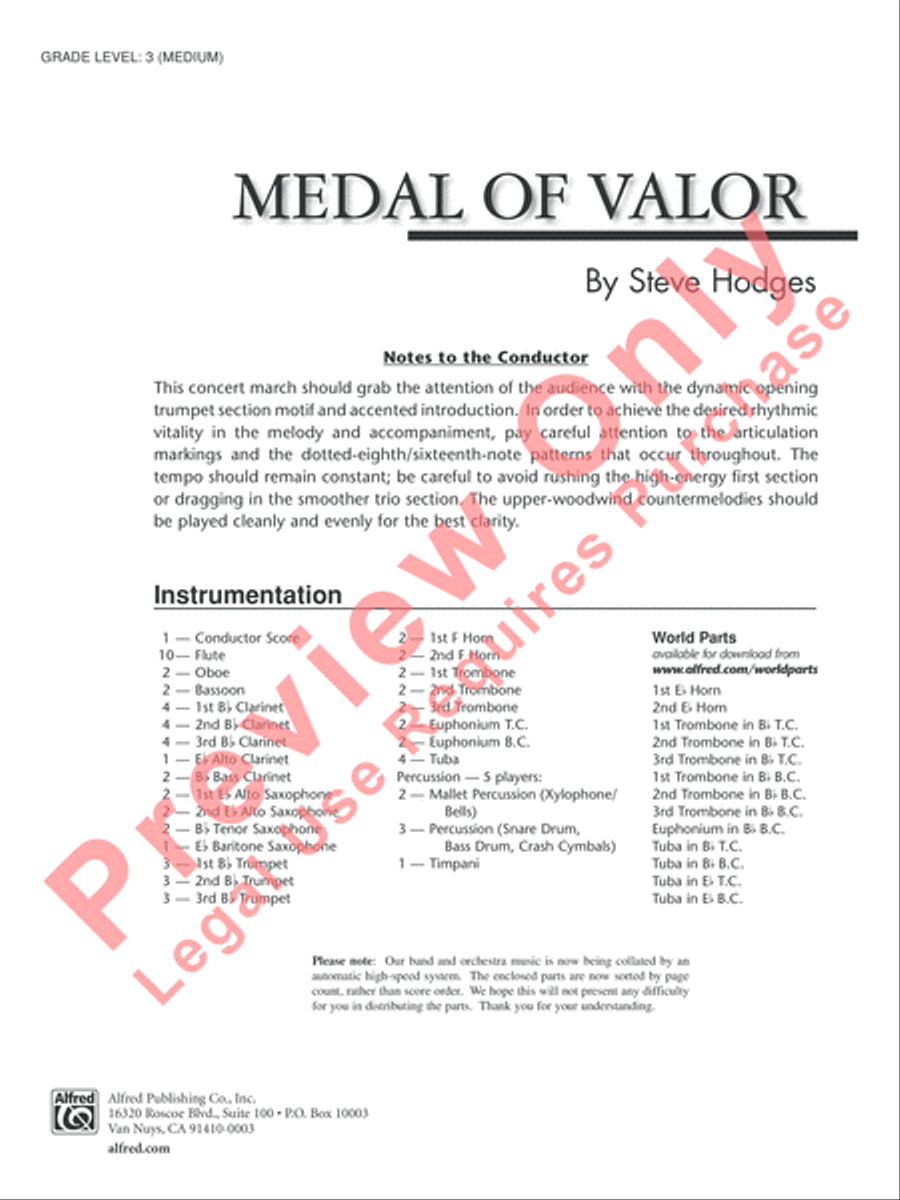Medal of Valor Concert Band scores gallery preview page 2