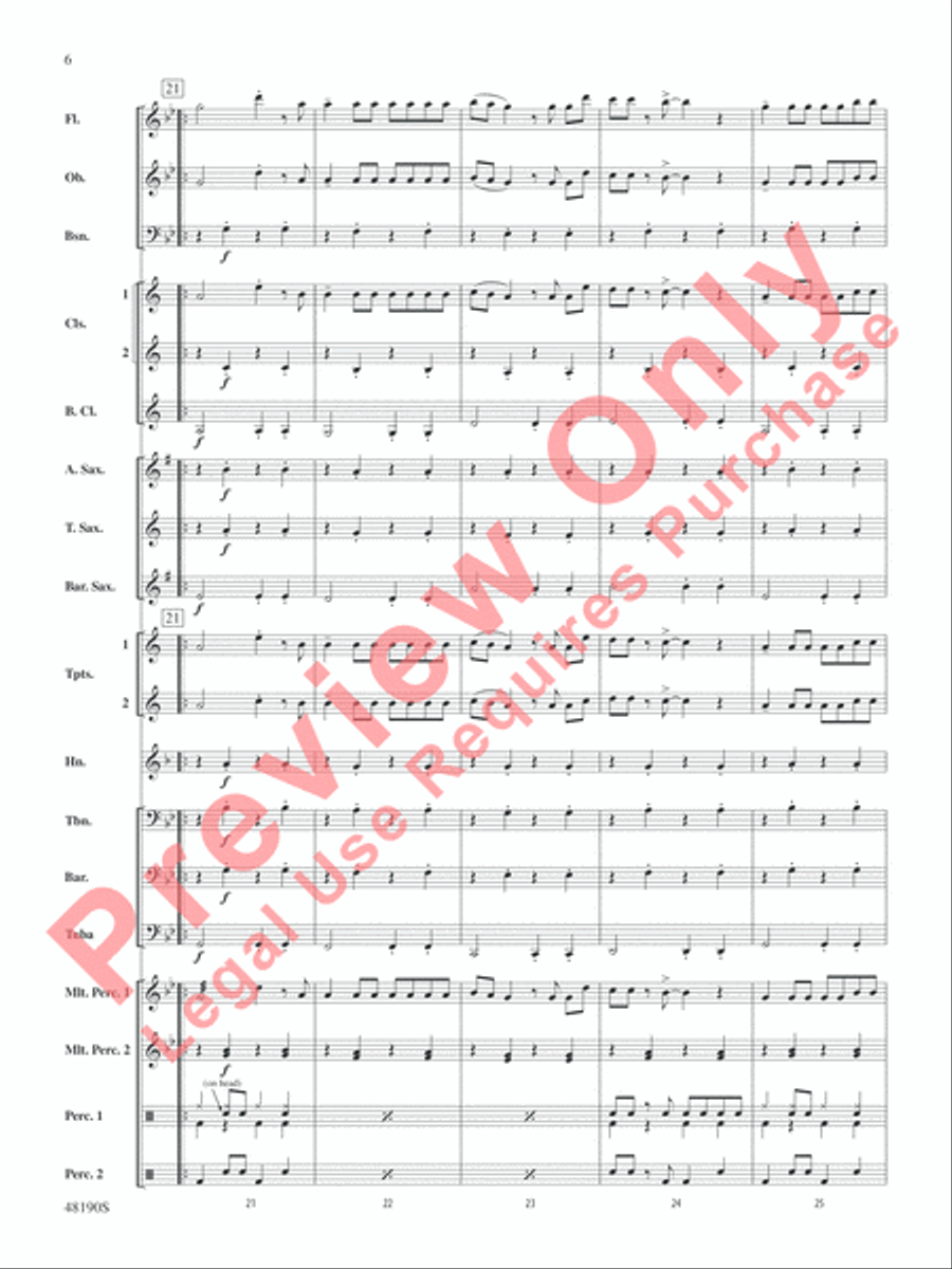 Con Calma (Remix) Concert Band scores gallery preview page 7