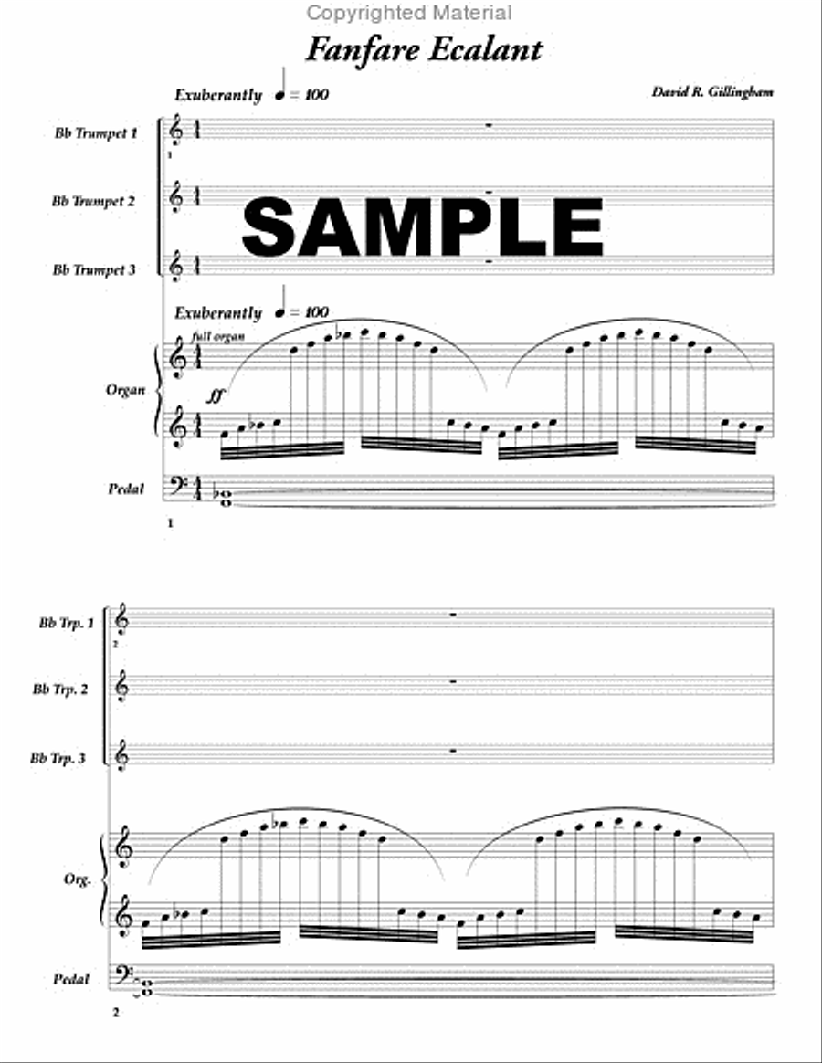 Fanfare Ecalant Fanfare Ecalant B-Flat Trumpet scores gallery preview page 2