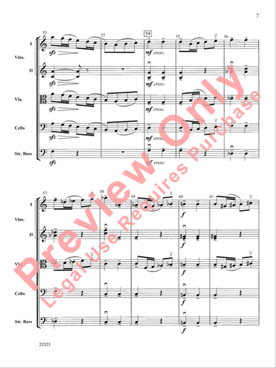 Andantino (from Symphony No. 4) String Orchestra scores gallery preview page 8
