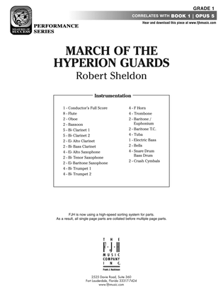 March of the Hyperion Guards: Score