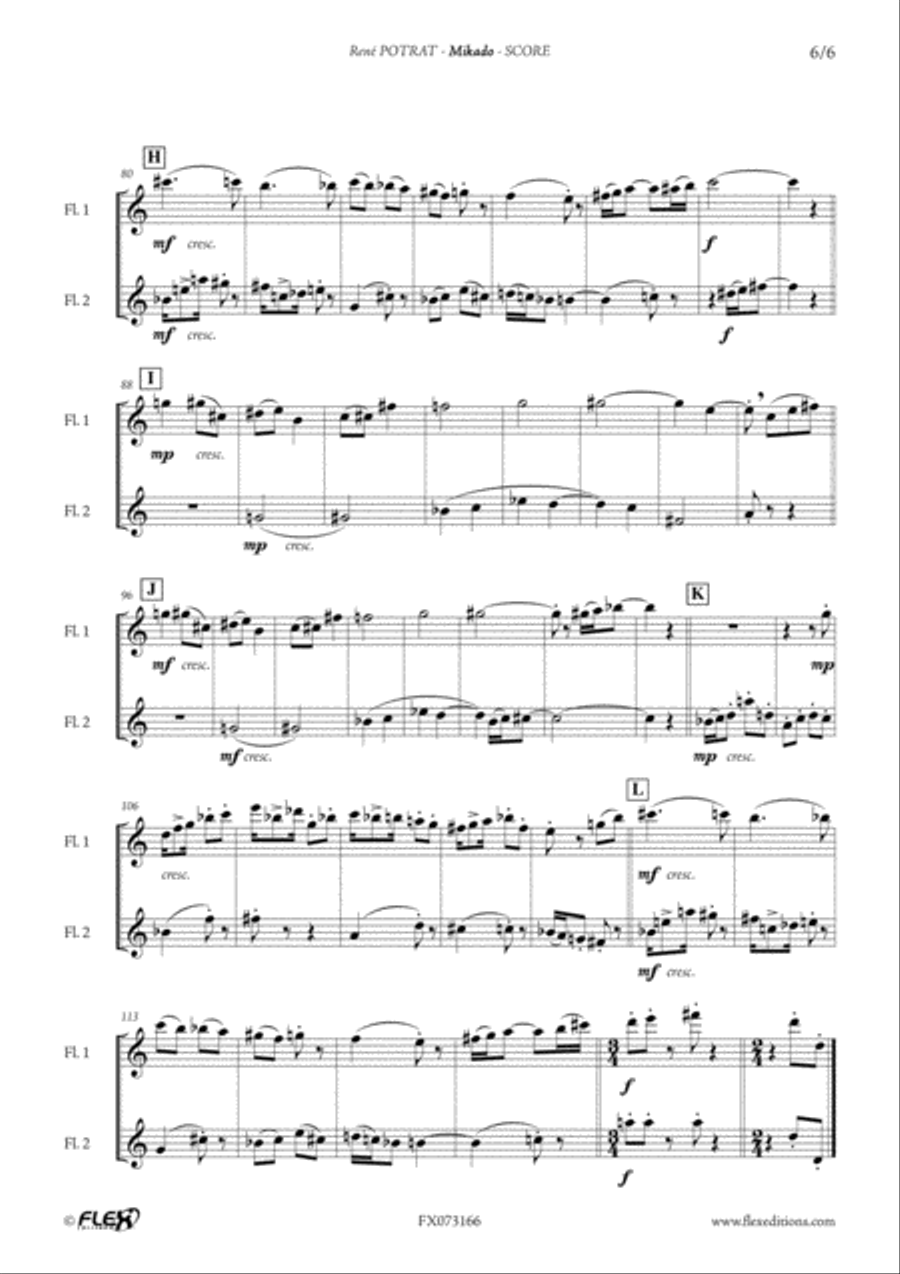 Mikado Mikado Flute Duet scores gallery preview page 6