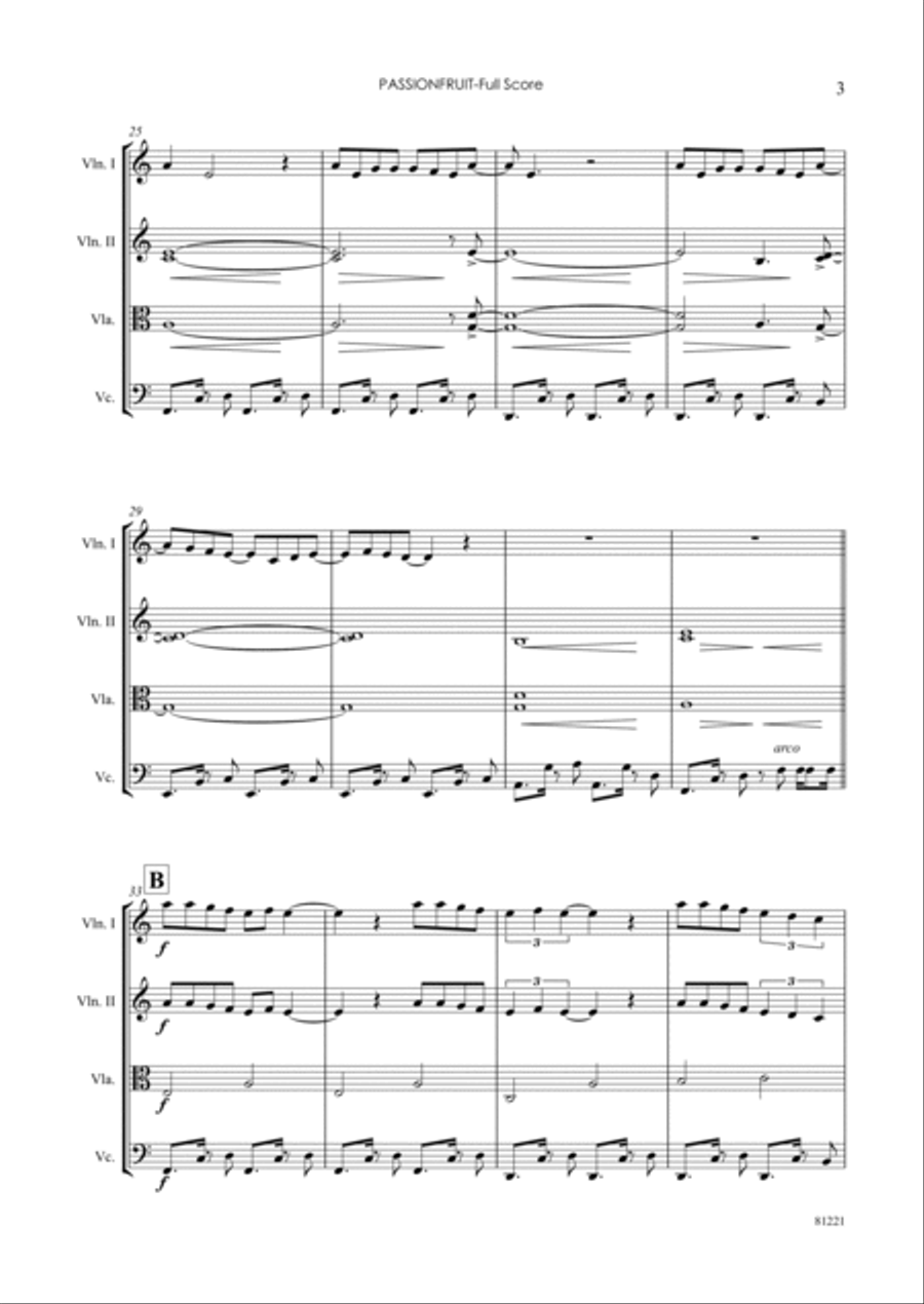 Passionfruit String Quartet scores gallery preview page 3