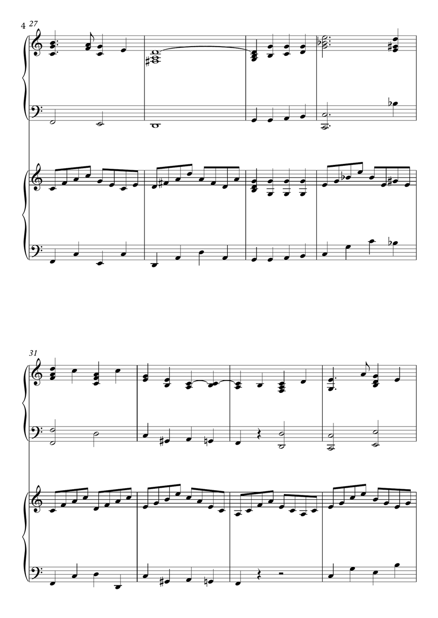 Danny Boy (The Londonderry Air) - 2 Pianos 4 hands Piano Duet scores gallery preview page 4