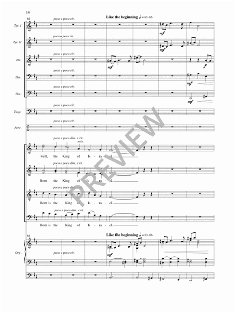 Festival First Nowell - Full Score and Parts 4-Part scores gallery preview page 15