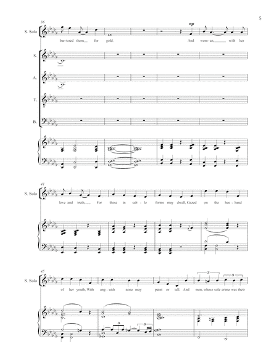 Lamentation from Invictus: A Passion 4-Part scores gallery preview page 6