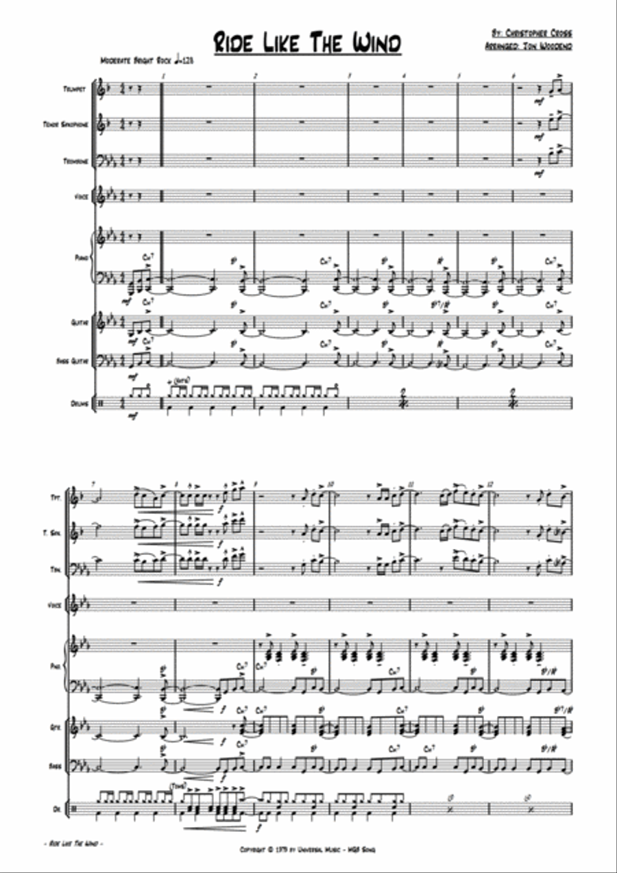 Ride Like The Wind Large Ensemble scores gallery preview page 4