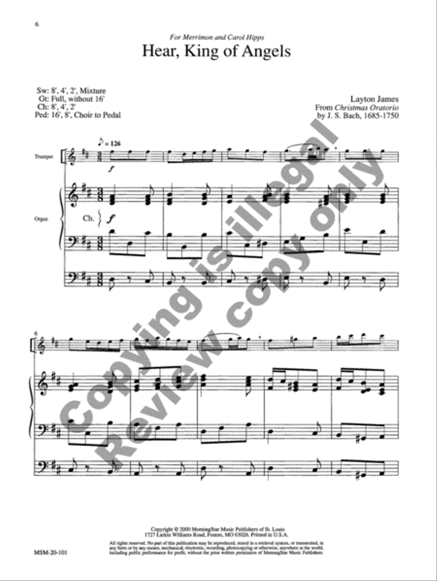 Two Festive Christmas Settings for Trumpet and Organ Trumpet scores gallery preview page 5