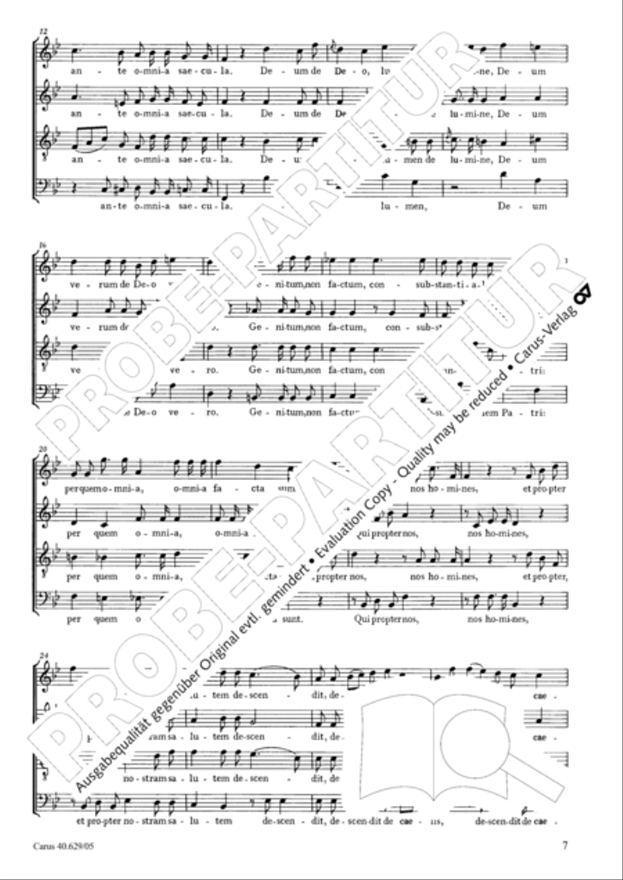 Missa brevis in B flat major 4-Part scores gallery preview page 8