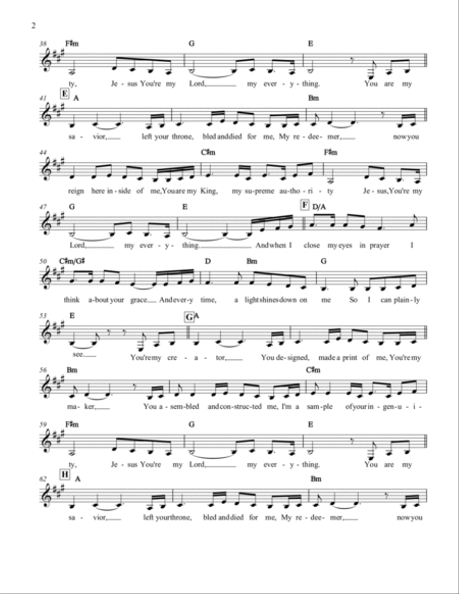 Jesus, You're My Lord, My Everything Voice scores gallery preview page 2