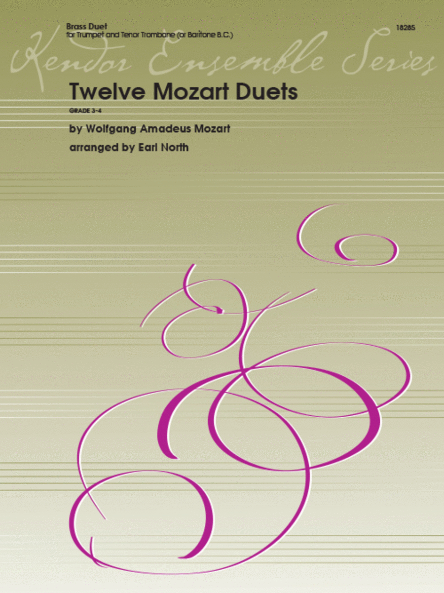 Twelve Mozart Duets Twelve Mozart Duets Brass Duet scores gallery preview page 1