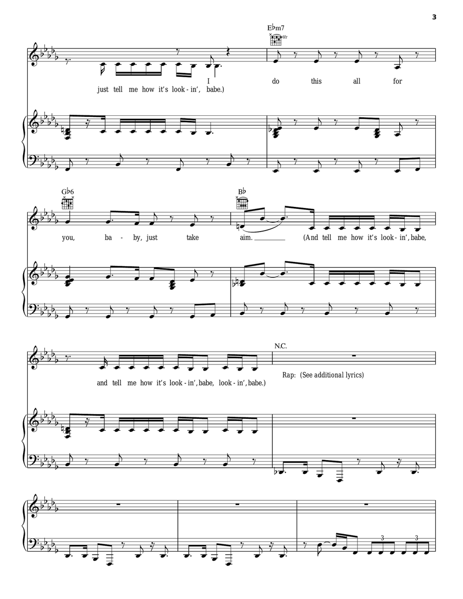Partition Piano, Vocal, Guitar scores gallery preview page 3