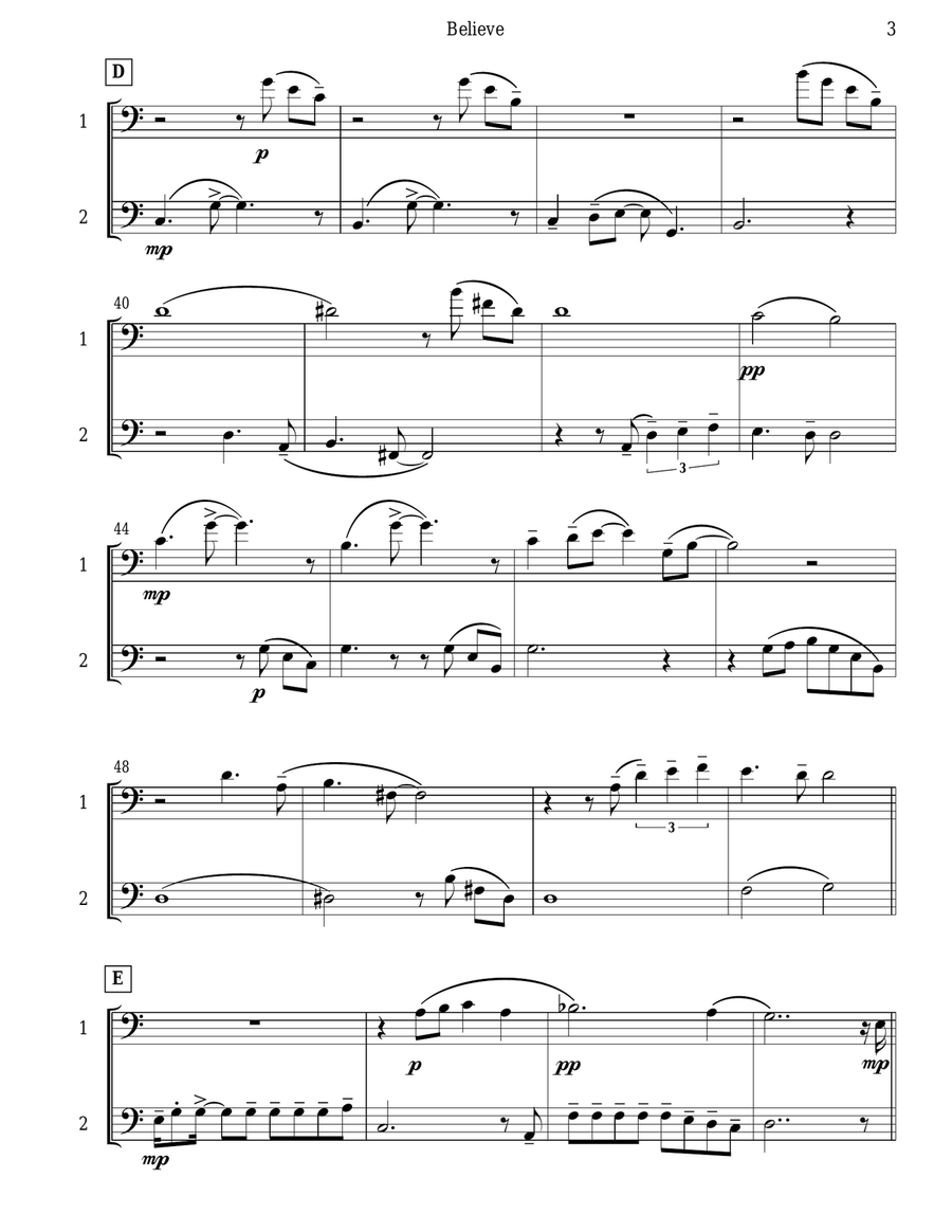 Believe Brass Duet scores gallery preview page 4