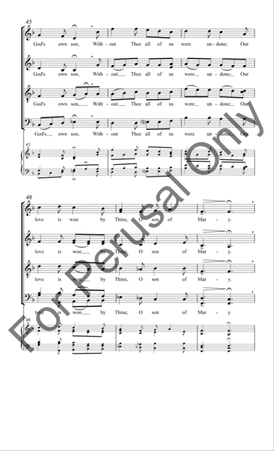 Song of the Crib Divisi scores gallery preview page 7