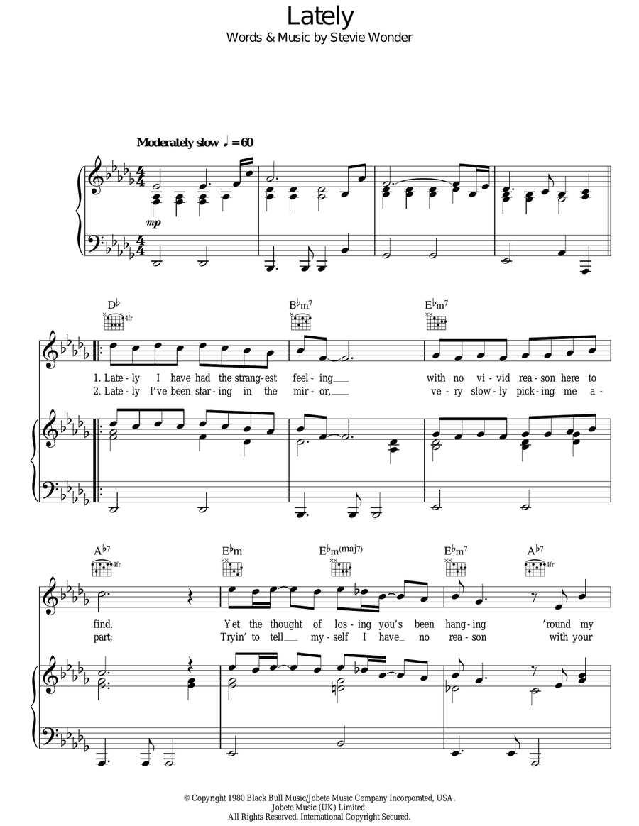Lately Lately Guitar scores gallery preview page 1