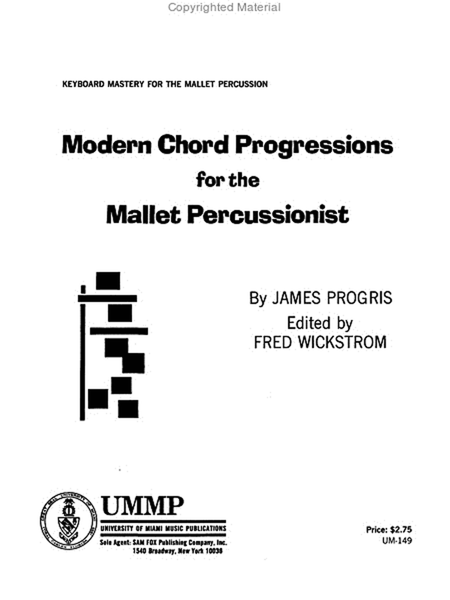 Modern Chord Progressions for the Mallet Percussionist
