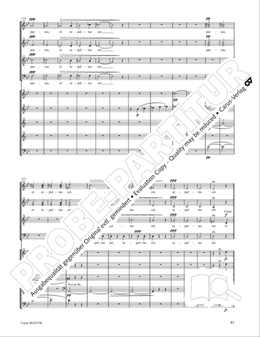 Mass in D Major (Missa in D) 4-Part scores gallery preview page 42