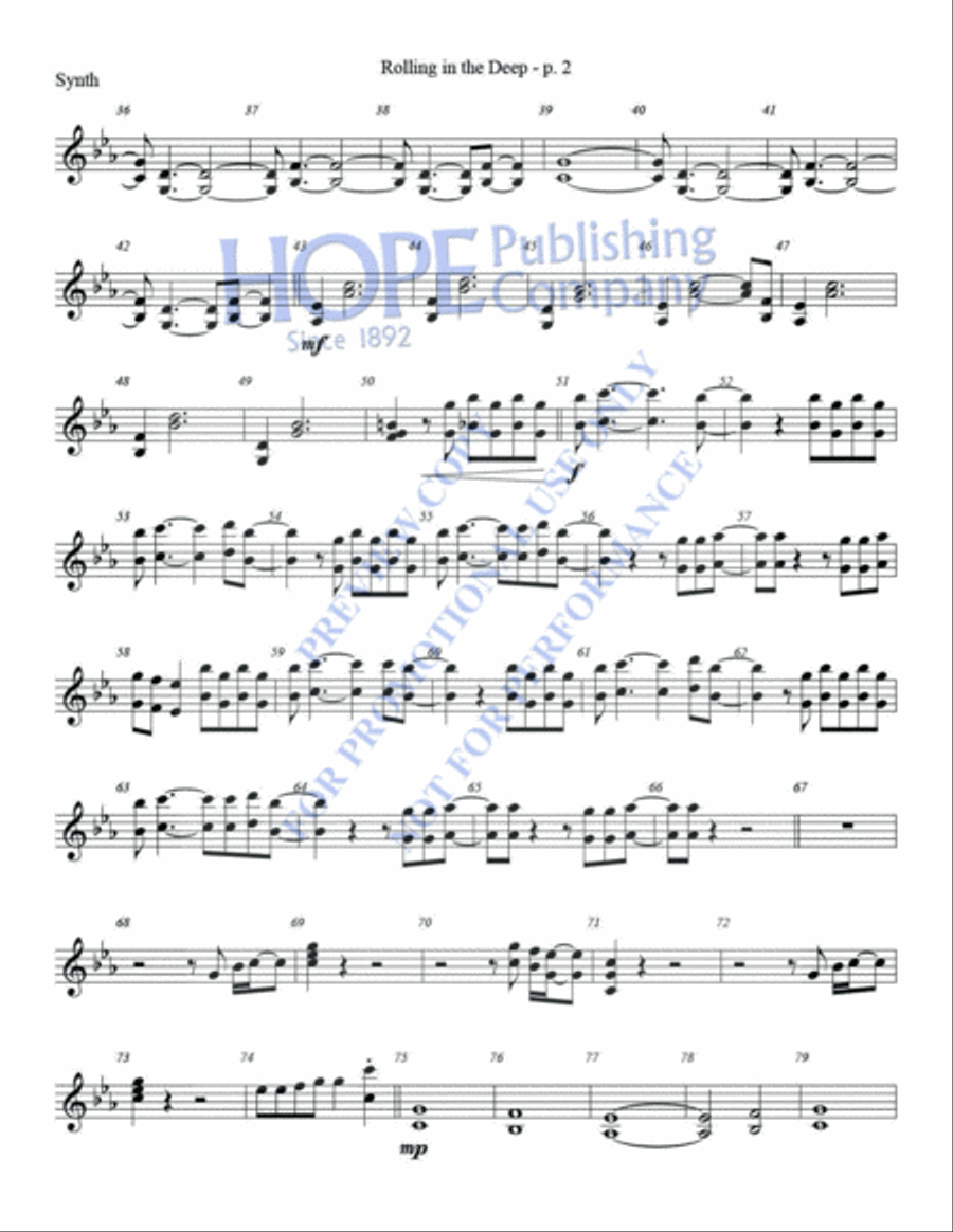 Rolling in the Deep 2-Octaves scores gallery preview page 9