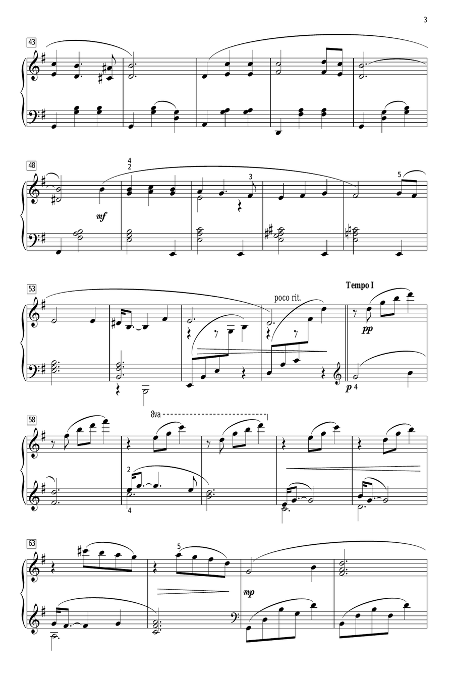 Feed The Birds (Tuppence A Bag) (from Mary Poppins) Piano Solo scores gallery preview page 3